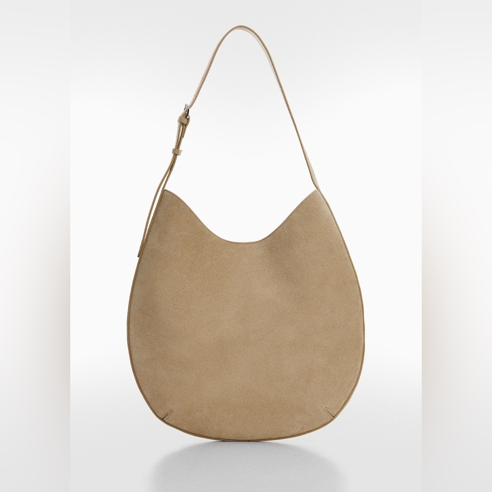 Mango Tan Suede Oversized Bag